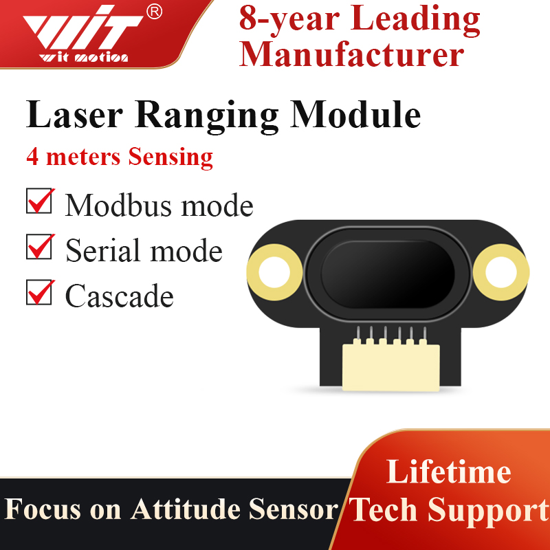 Industrial Laser Distance Sensor - WitMotion UART VL53-400 레이저 거리 센서