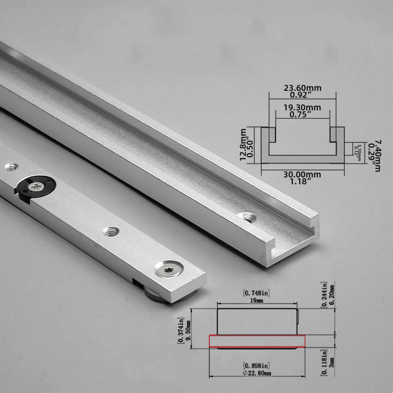 Aluminum T-Slot Profile - 2개입 T-트랙 & 마이터 트랙 지그